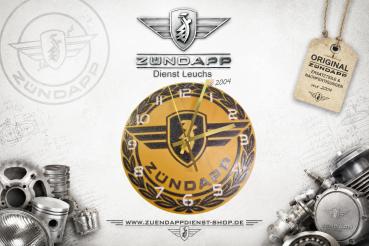 Zündapp Wanduhr 250 mm – 3D-​Druck aus PETG mit Quarz-​Uhrwerk Gold mit Glitzer-Schwarz